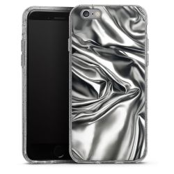 Silikon Glitter Case transparent-silber