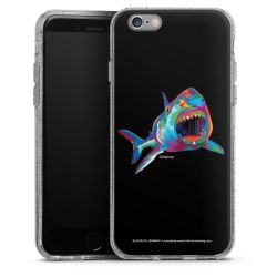 Silikon Glitter Case transparent-silber