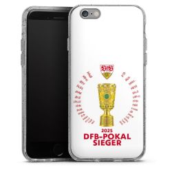 Silikon Glitter Case transparent-silber