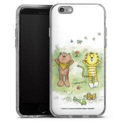 Silikon Glitter Case transparent-silber