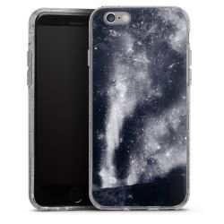 Silikon Glitter Case transparent-silber