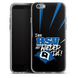 Silikon Glitter Case transparent-silber