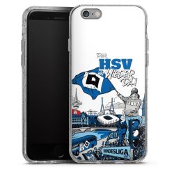 Silikon Glitter Case transparent-silber