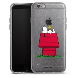 Silikon Glitter Case transparent-silber