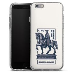 Silikon Glitter Case transparent-silber