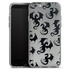 Silikon Glitter Case transparent-silber