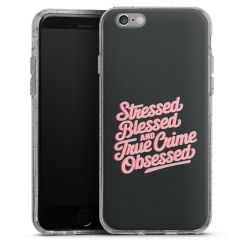 Silikon Glitter Case transparent-silber