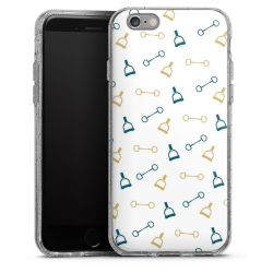 Silikon Glitter Case transparent-silber