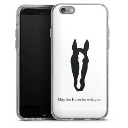 Silikon Glitter Case transparent-silber