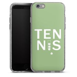 Silikon Glitter Case transparent-silber