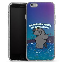 Silikon Glitter Case transparent-silber