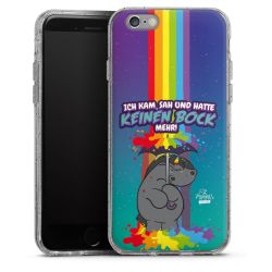 Silikon Glitter Case transparent-silber