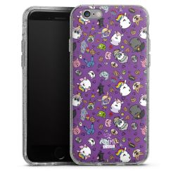 Silikon Glitter Case transparent-silber