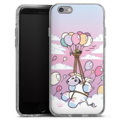 Silikon Glitter Case transparent-silber