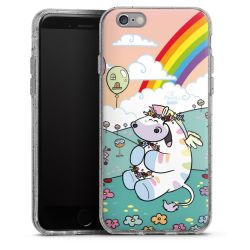 Silikon Glitter Case transparent-silber