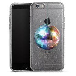Silikon Glitter Case transparent-silber