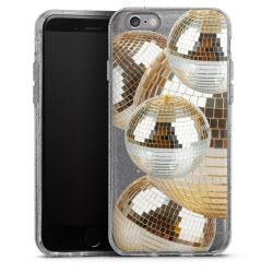 Silikon Glitter Case transparent-silber