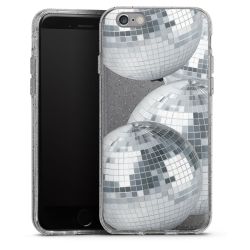 Silikon Glitter Case transparent-silber