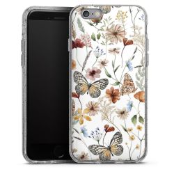 Silikon Glitter Case transparent-silber