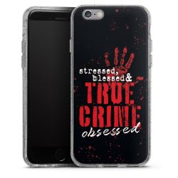 Silikon Glitter Case transparent-silber