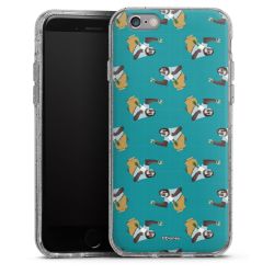 Silikon Glitter Case transparent-silber