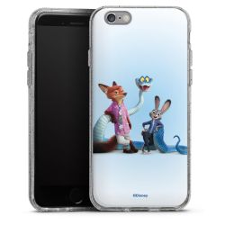 Silikon Glitter Case transparent-silber