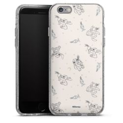 Silikon Glitter Case transparent-silber