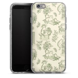 Silikon Glitter Case transparent-silber