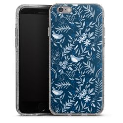 Silikon Glitter Case transparent-silber