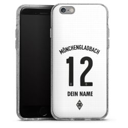 Silikon Glitter Case transparent-silber