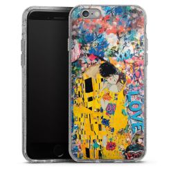 Silikon Glitter Case transparent-silber