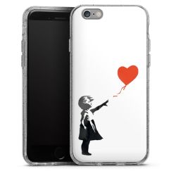 Silikon Glitter Case transparent-silber