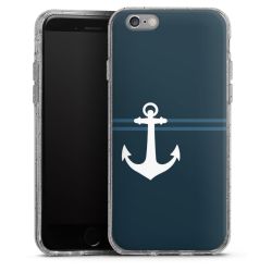 Silikon Glitter Case transparent-silber