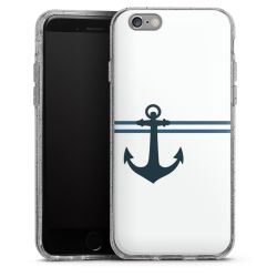 Silikon Glitter Case transparent-silber