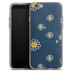 Silikon Glitter Case transparent-silber