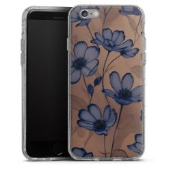 Silikon Glitter Case transparent-silber