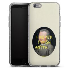 Silikon Glitter Case transparent-silber