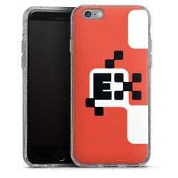 Silikon Glitter Case transparent-silber