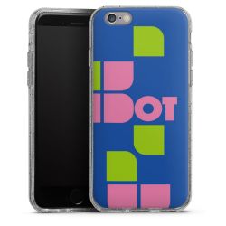 Silikon Glitter Case transparent-silber