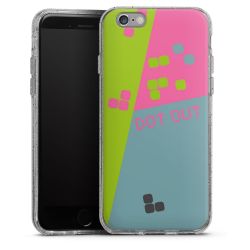 Silikon Glitter Case transparent-silber