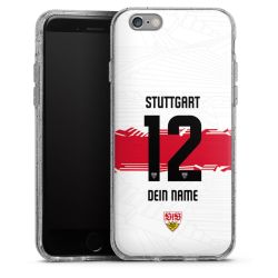 Silikon Glitter Case transparent-silber