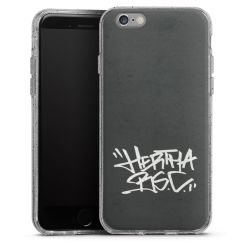 Silikon Glitter Case transparent-silber