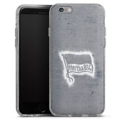 Silikon Glitter Case transparent-silber