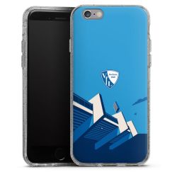 Silikon Glitter Case transparent-silber