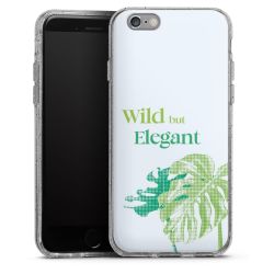 Silikon Glitter Case transparent-silber