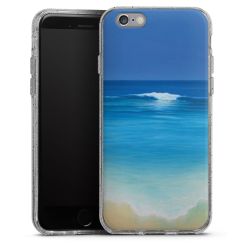 Silikon Glitter Case transparent-silber