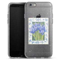 Silikon Glitter Case transparent-silber
