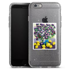 Silikon Glitter Case transparent-silber