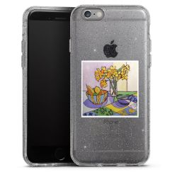Silikon Glitter Case transparent-silber