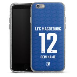 Silikon Glitter Case transparent-silber